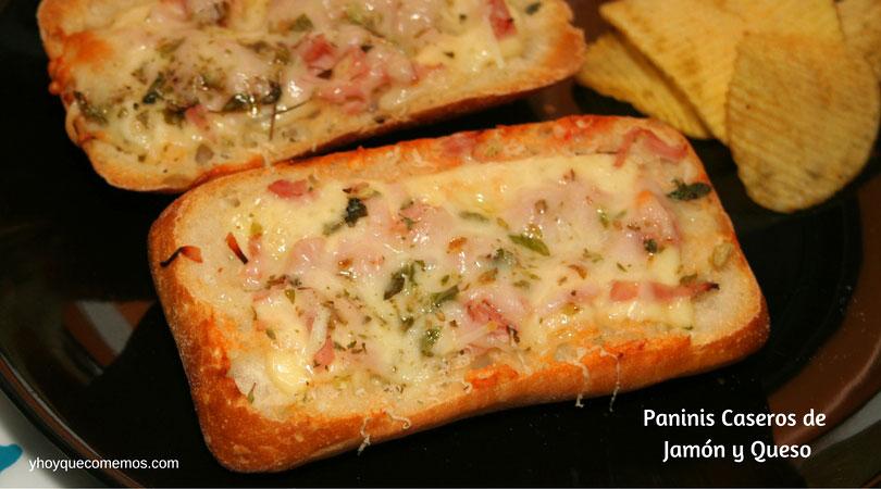 Paninis Caseros de Jamón y Queso