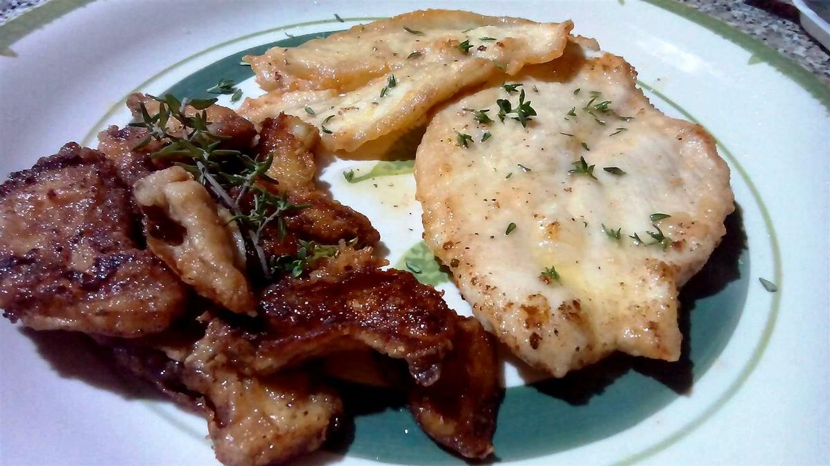 Pechuga de pollo con boletus salteados - Scaloppine di pollo con porcini arrostiti - Chicken cutlets with mushrooms