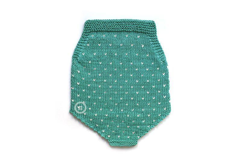 Peto de punto a dos agujas "Topitos" -Patrón y tutorial gratis