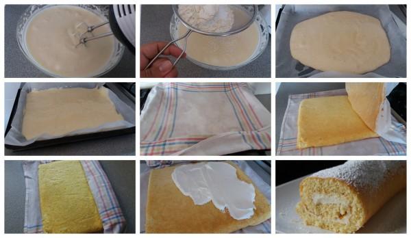 brazo-gitano-con-nata (crema de leche)-esponjoso-elaboracion