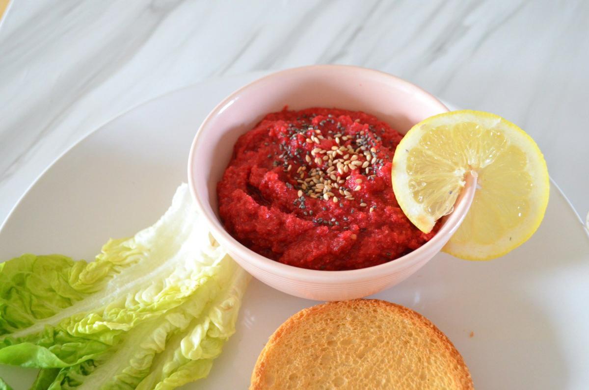 Hummus de remolacha