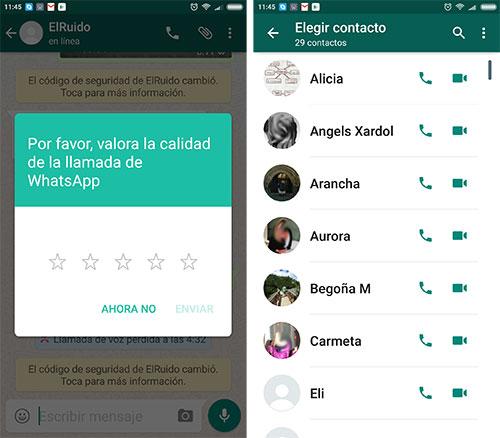 Videollamadas en WhatsApp para Android