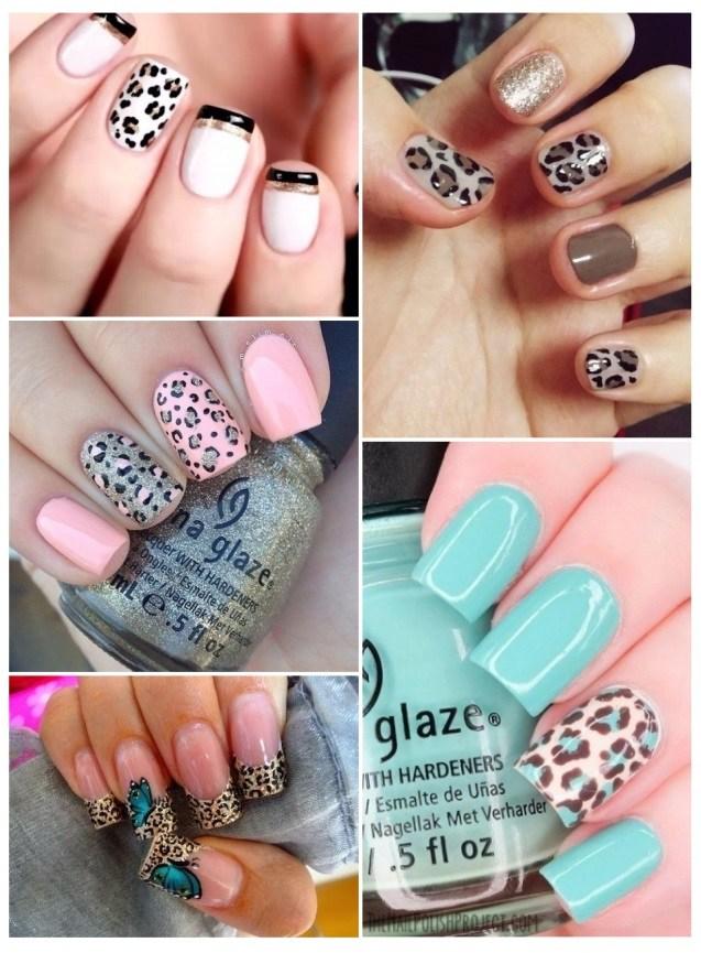 como decorar uñas de leopardo