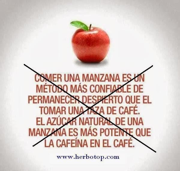 Manzana y café para no dormir