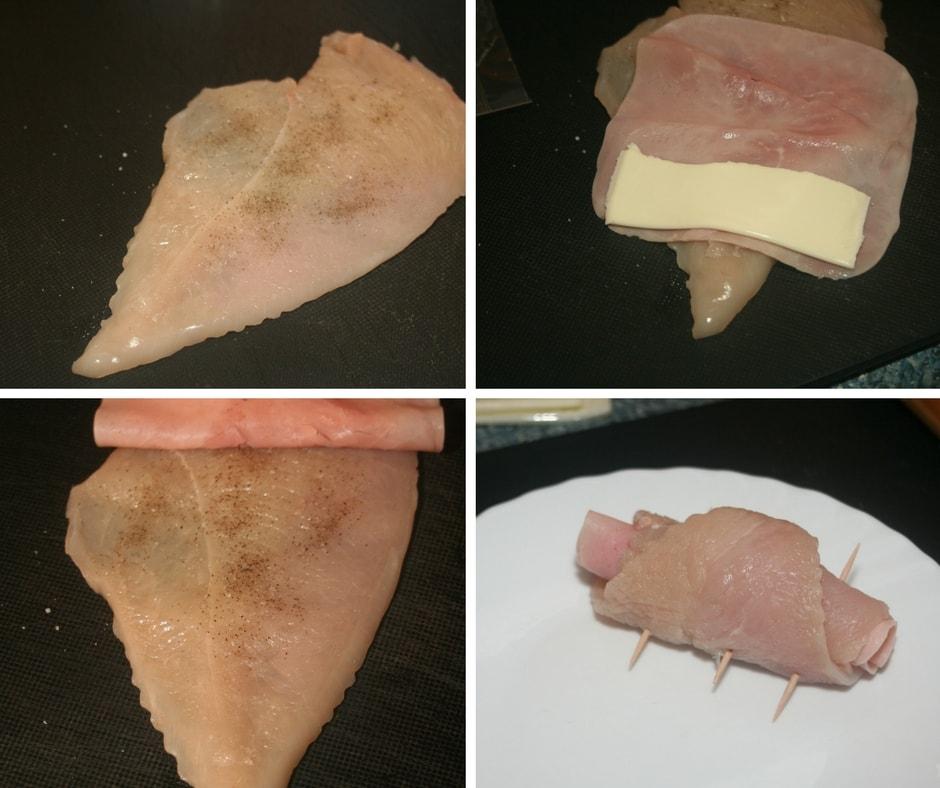 receta de rollitos de pollo con salsa de cebolla