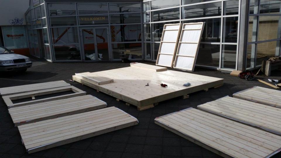 Instalación paneles caseta