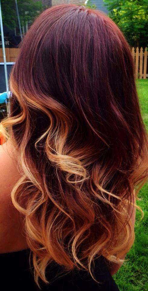pelo rojo con mechas