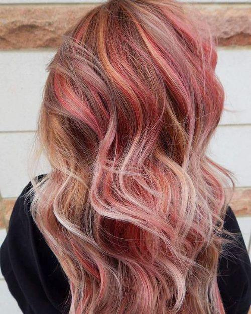 7-pink-and-blonde-highlights-for-brown-hair