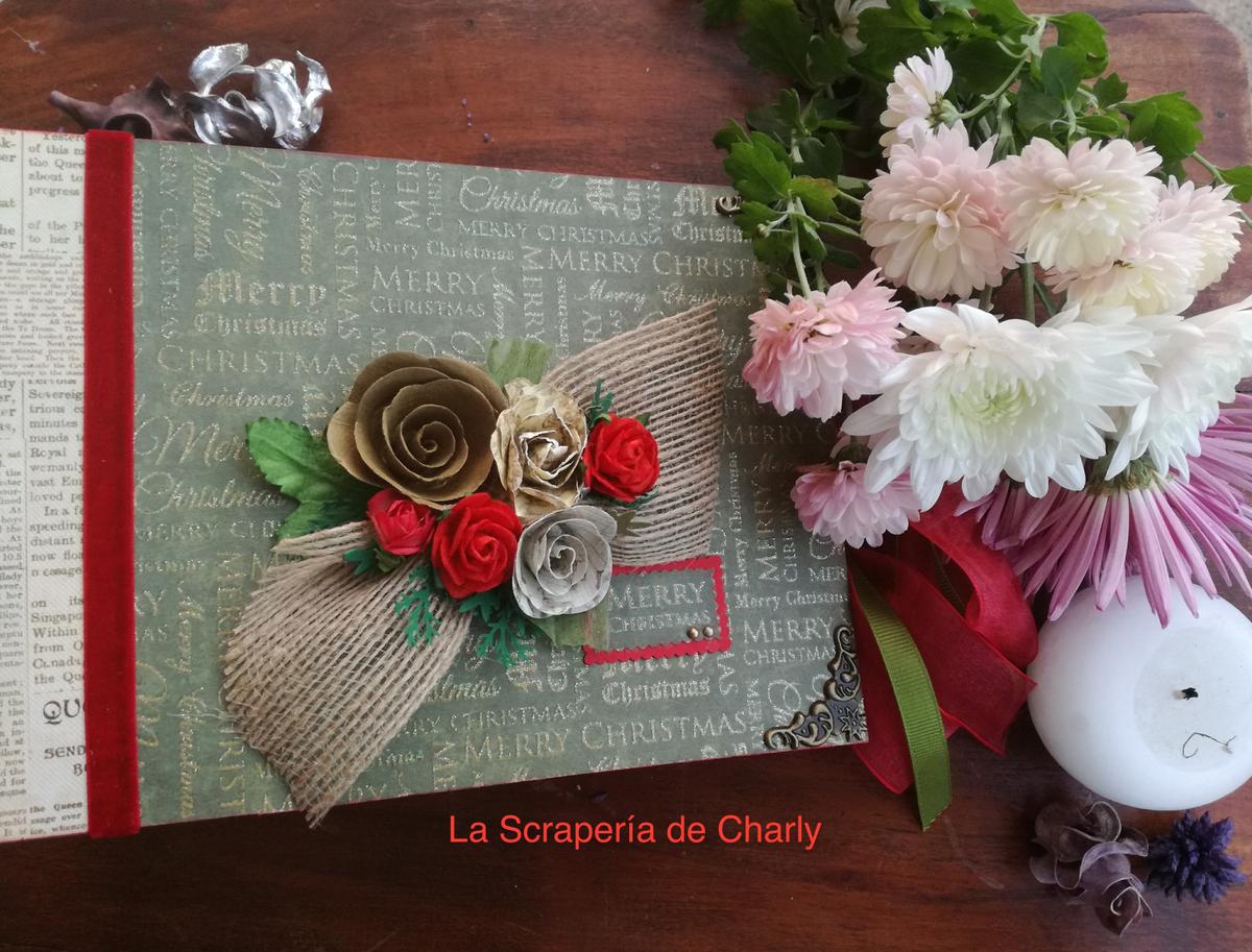 Album de Navidad encuadernado a lomo