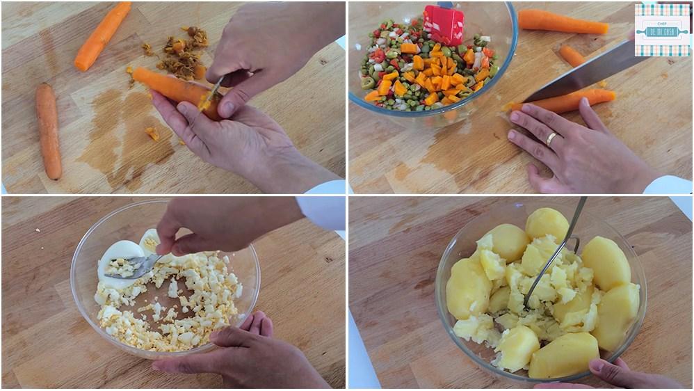 Receta de Ensaladilla Rusa Casera paso a paso 1