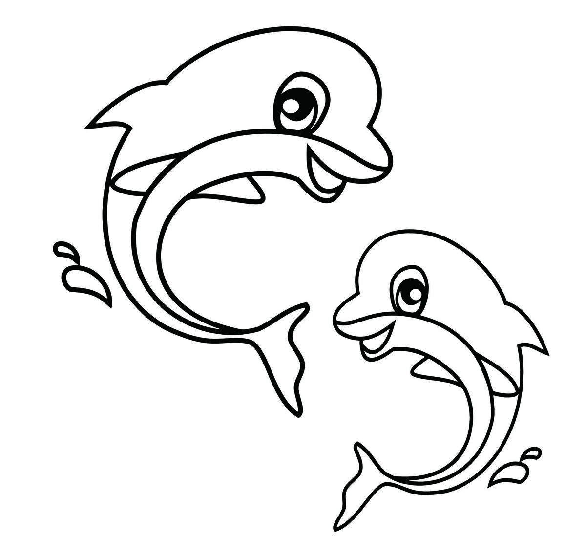 Delfines Para Colorear