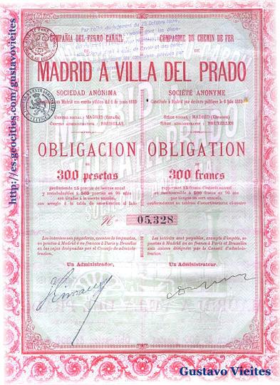 Acción de la línea Madrid- Villa del Prado. 1894