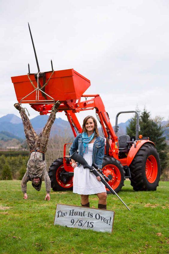 Invitación de boda divertida en el campo