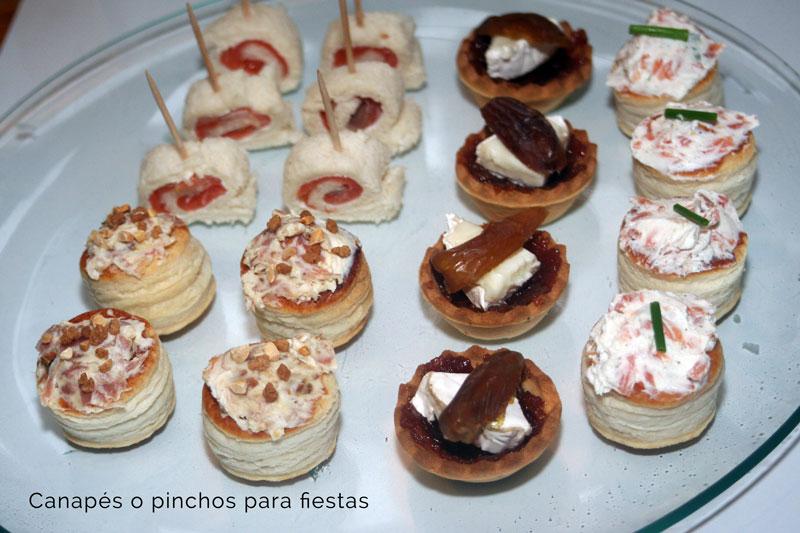 canapes, pinchos y volovanes para fiestas