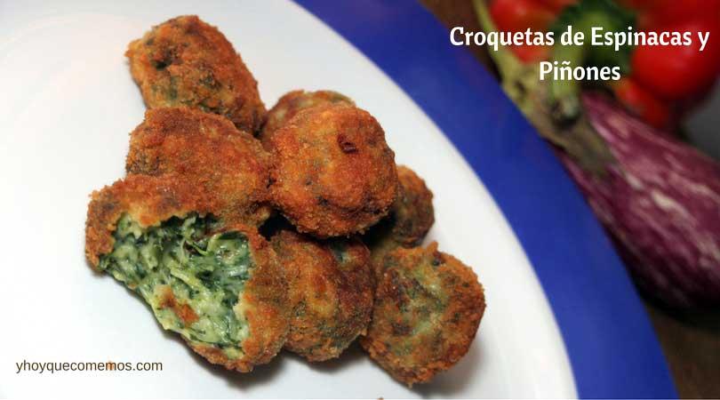 Croquetas de Espinacas y Piñones