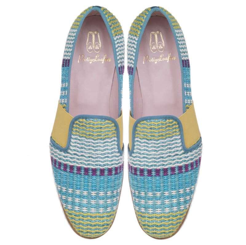 ellen-turquoise-and-lemon-raffia-pair