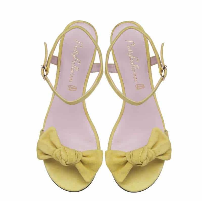Pretty Ballerinas Cassie lemon suede