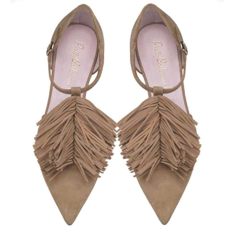Pretty Ballerinas Ella tobacco fringe