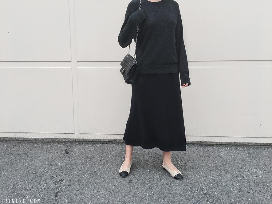 Trini | The Row Janni skirt Chanel ballet flats