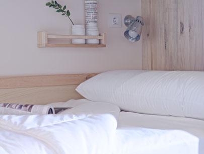 Hostel de estilo nórdico cama