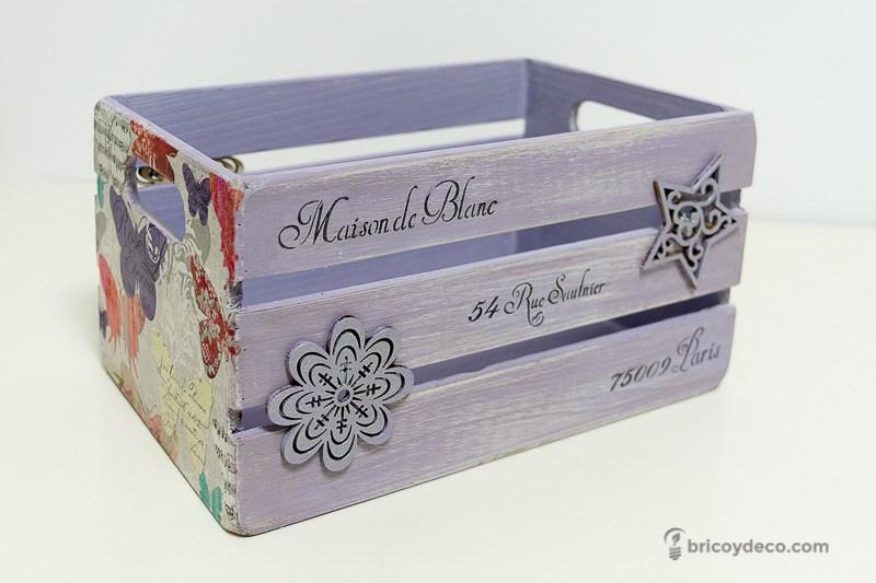 pintar con chalk paint una caja de madera