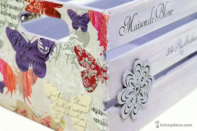 pintar con chalk paint una caja de madera