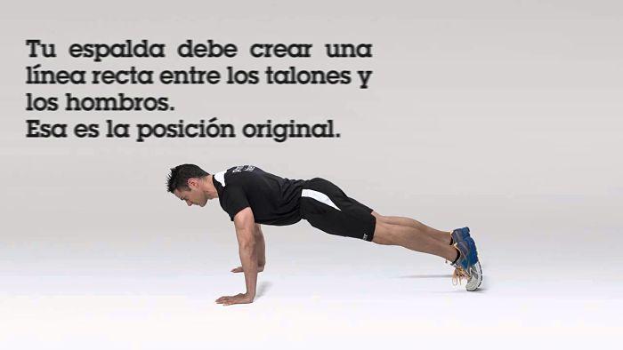 Posición de push- up
