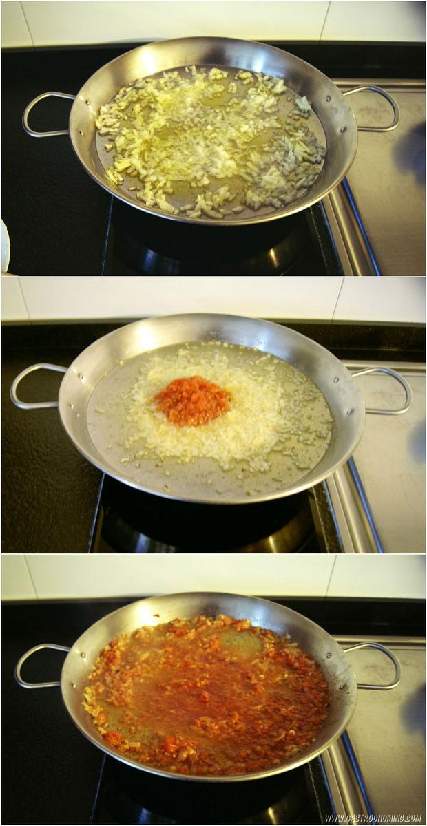 orzo con langostinos