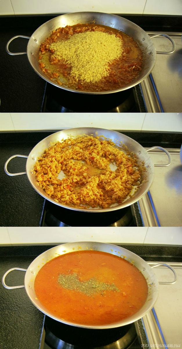 orzo con langostinos