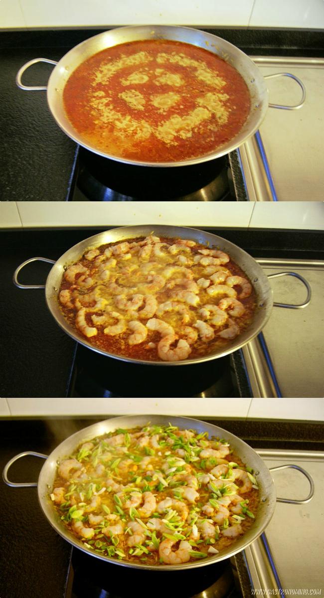 orzo con langostinos