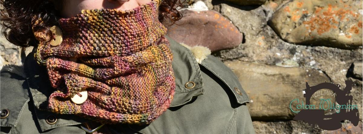 Bufanda Flechas en Tricot abotonada