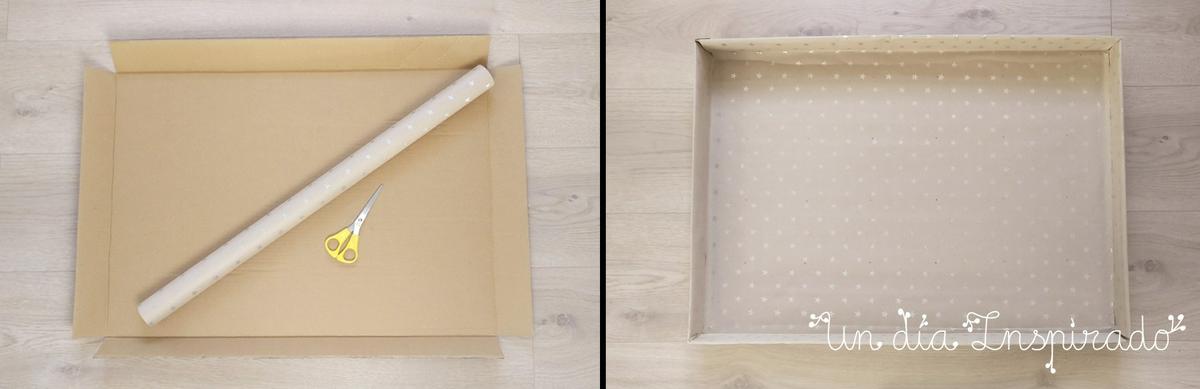 Calendario de adviento con rollos de papel