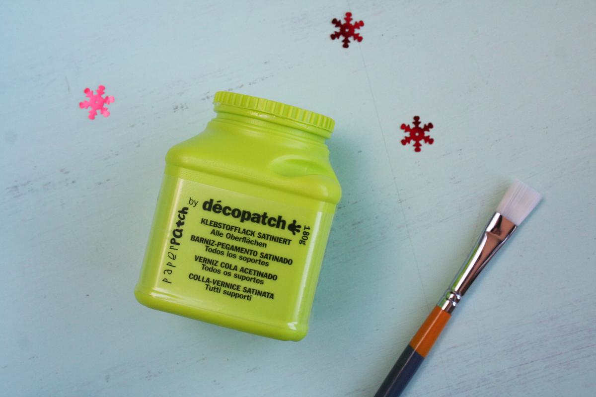 Cartel Navidad decoupage servilleta. Navideño. DIY.