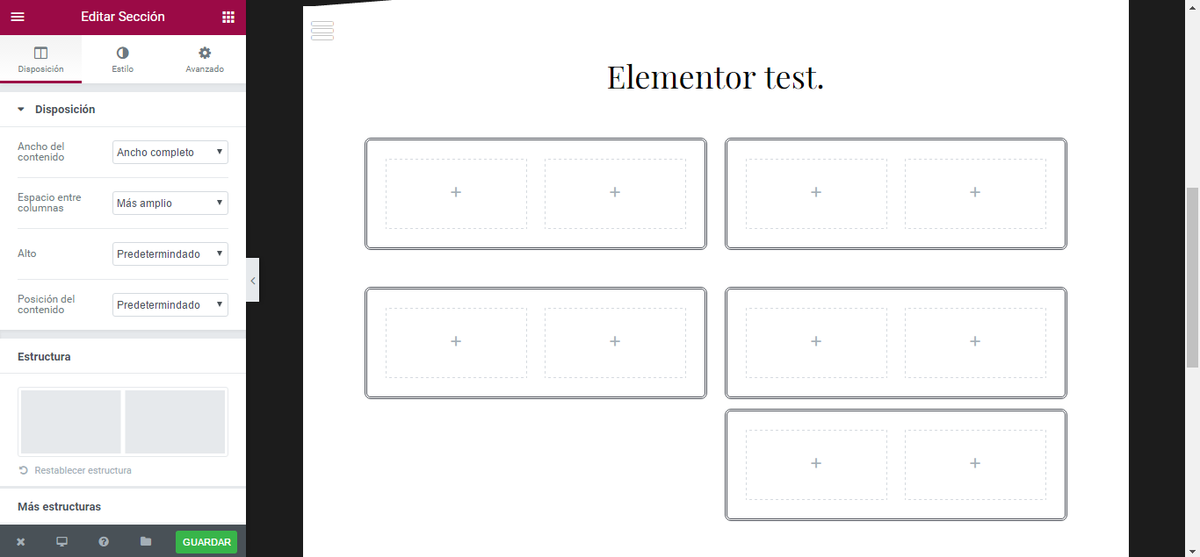 Visual composer gratuito para WordPress - Elementor