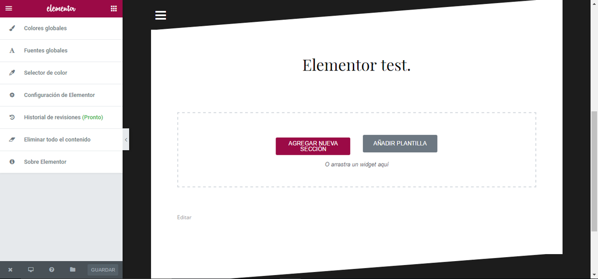 Visual composer gratuito para WordPress - Elementor
