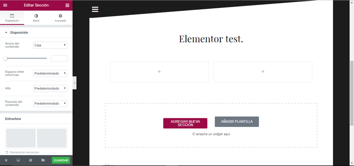 Visual composer gratuito para WordPress - Elementor