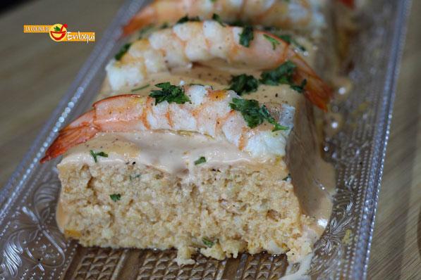Pastel de merluza y gambas