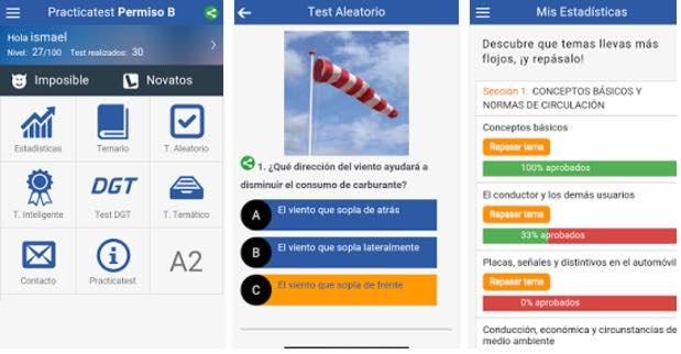 practicar test dgt android