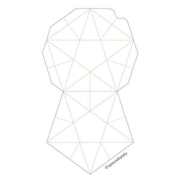 plantilla estrella 3d de papel