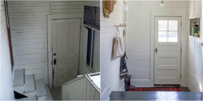 Casa de cuento - antes y después vestíbulo