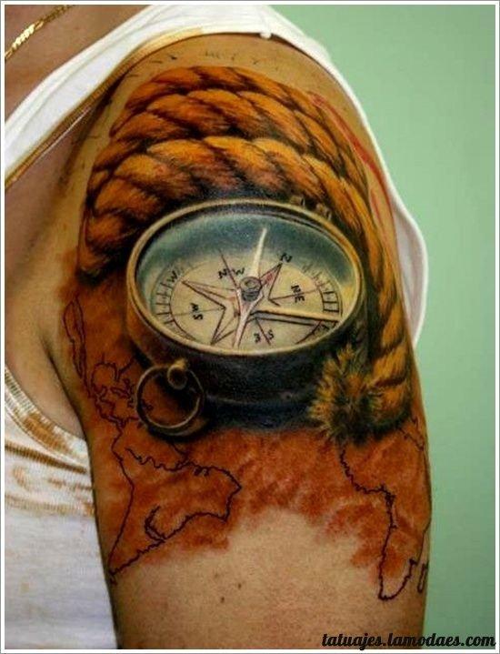 Tatuaje de Brújula