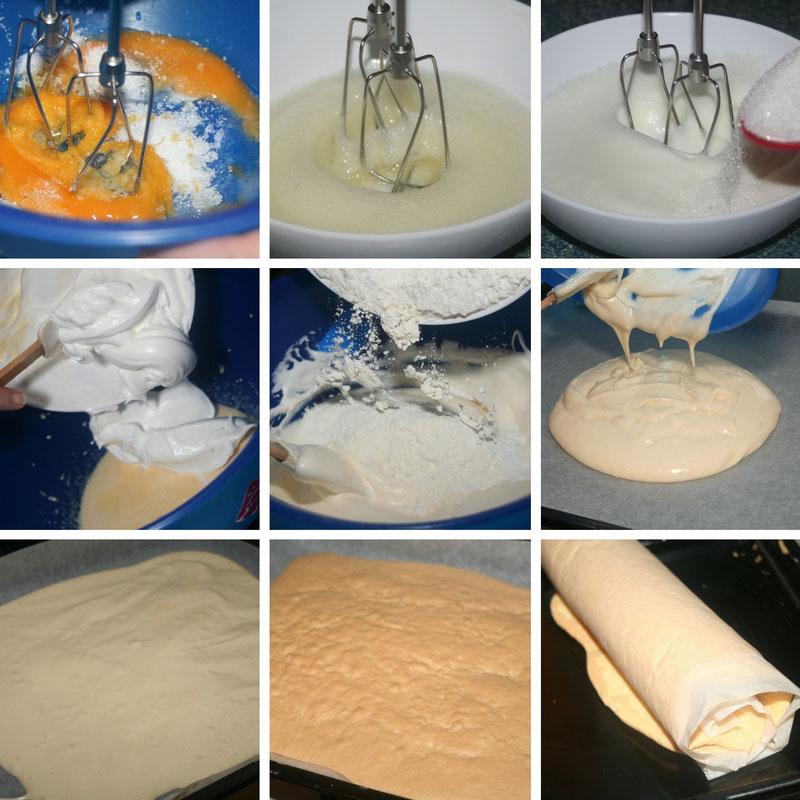 receta de brazo gitano de crema de turron