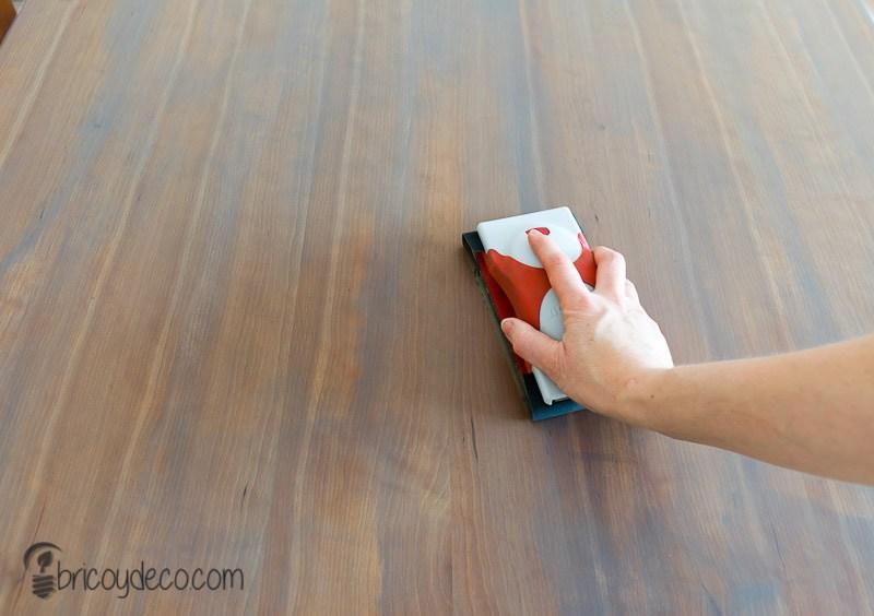 renovar una mesa con lasur