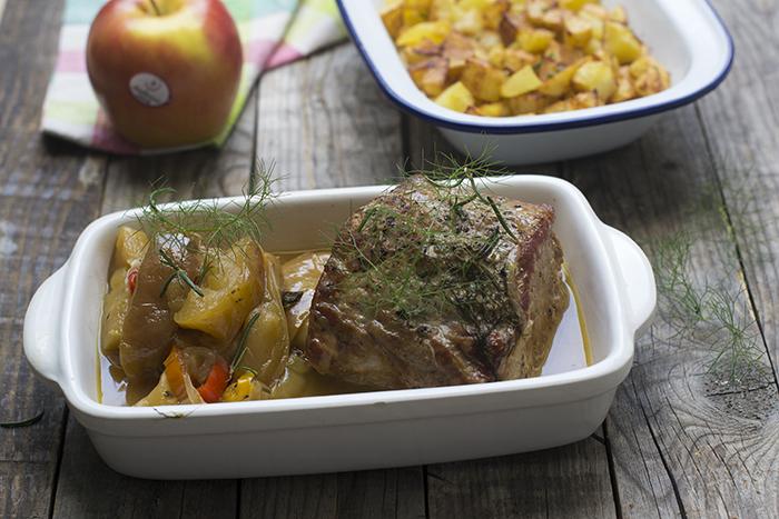 lomo guisado con manzanas ambrosía