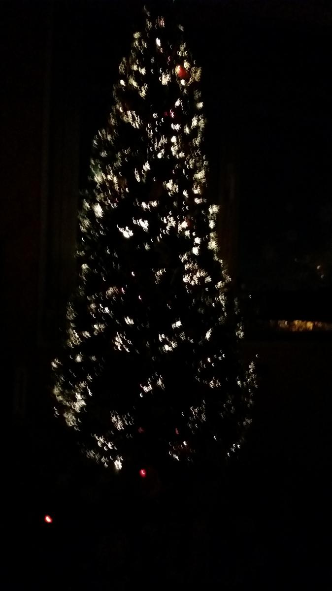 Árbol con luces de fibra optica