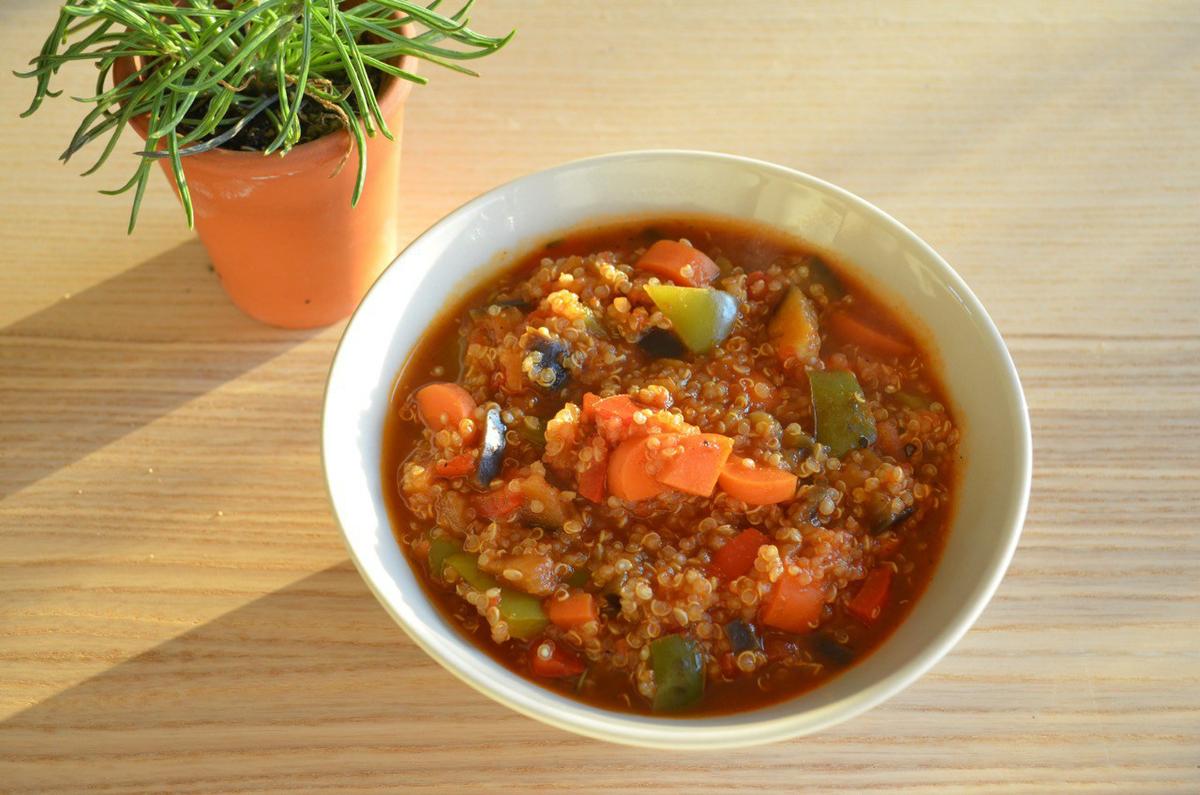 guiso de quinoa con verduras