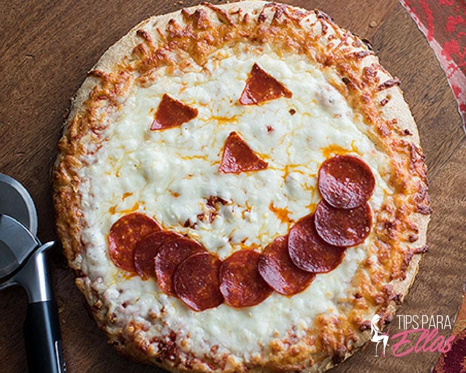 Pizza para celebrar Halloween