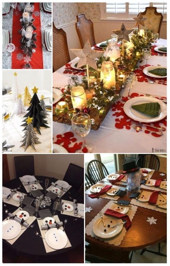 imágenes de como decorar la mesa para Navidad