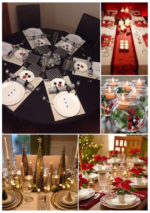 fotos de como decorar la mesa para Navidad