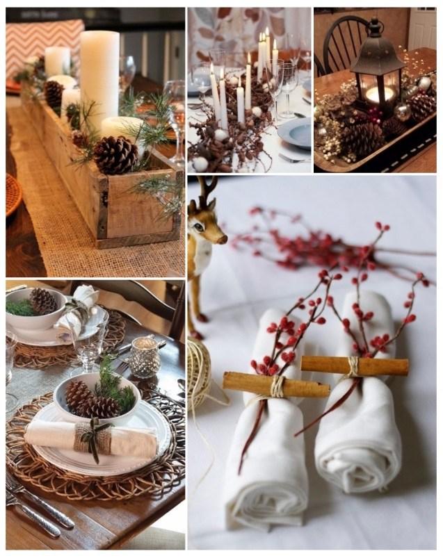 como decorar la mesa para Navidad rápidamente